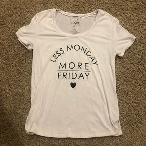 Basic white graphic tee